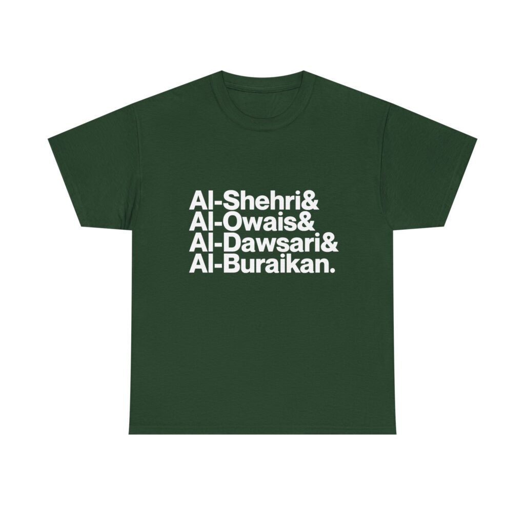 Saudi Arabia World Cup 2026 Shirt - Al-Dawsari, Al-Owais, Al-Buraikan, Al-Shehri