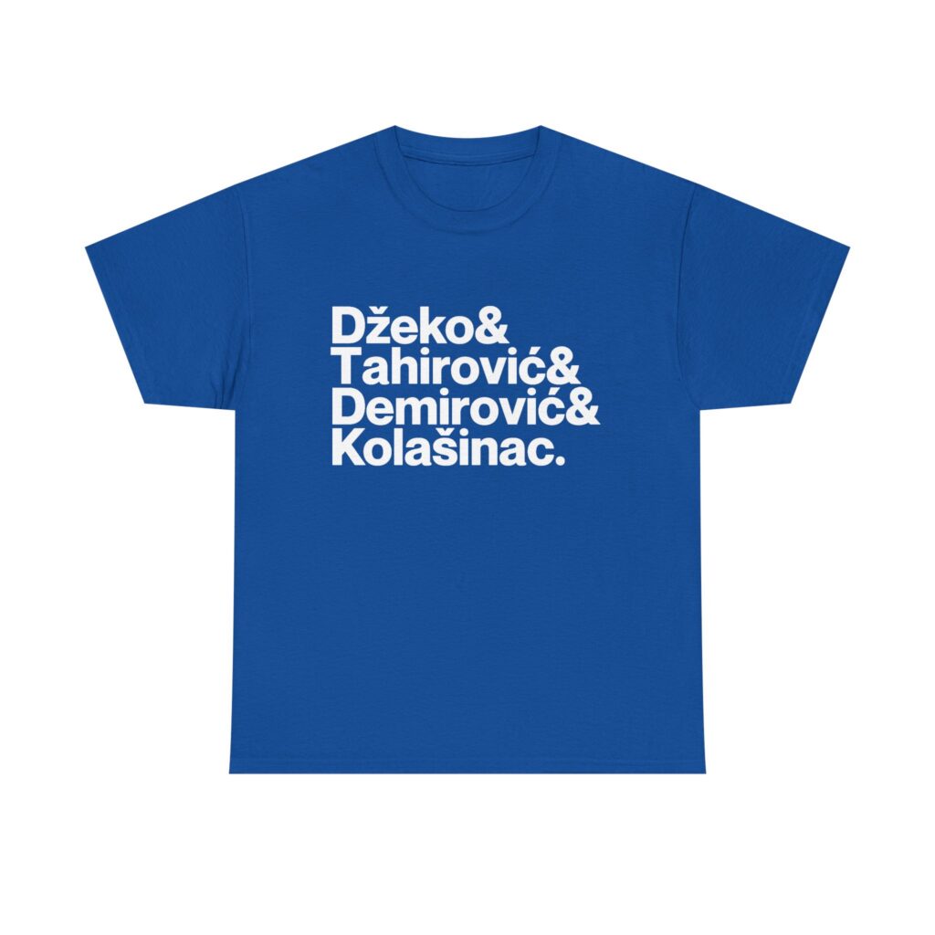 Bosnia World Cup 2026 Shirt - Dzeko, Demirovic, Kolasinac, Tahirovic