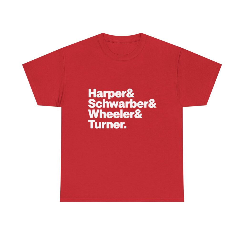Philadelphia Phillies Shirt - Harper, Schwarber, Wheeler, Turner | MLB Baseball Tee 2026