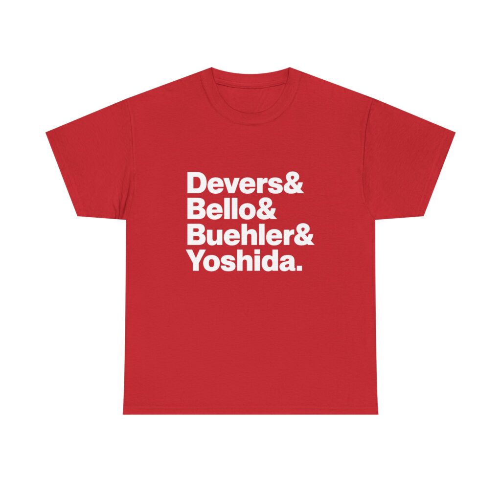 Boston Red Sox Shirt - Devers, Bello, Buehler, Yoshida | MLB Baseball Tee 2026